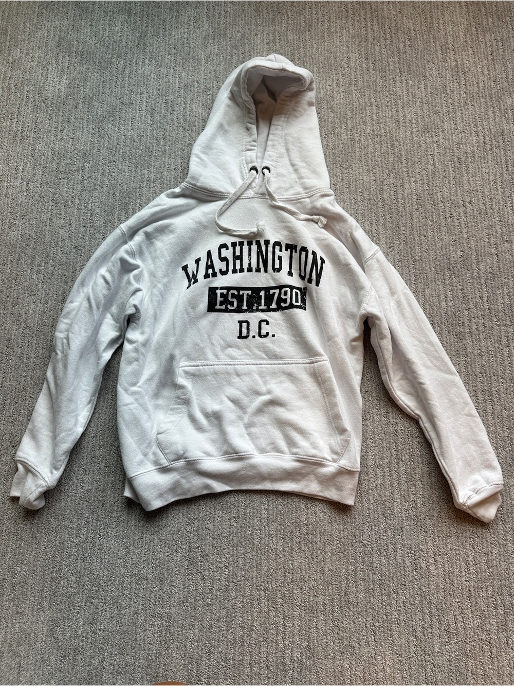 Washington D.C. White Pullover Hoodie